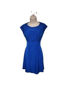 Gianni Bini Womens Blue Cap Sleeve Round Neck A Line Dress Size 0